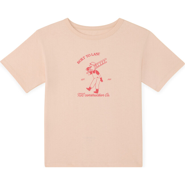 Organic Weekend Graphic Tee, Pastel Rose