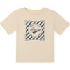 Organic Weekend Graphic Tee, Almond - T-Shirts - 1 - thumbnail