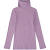 Essential Rib Turtleneck Tee, Orchid Mist - T-Shirts - 1 - thumbnail
