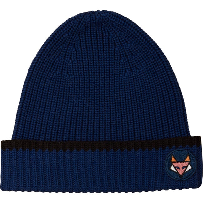 Wild Animals Patch Beanie, Moonlit Ocean - Hats - 1