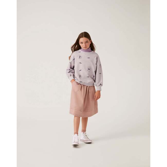 Organic Weekend Airplane Graphic Sweatshirt, Purple