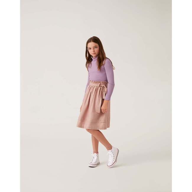 Essential Rib Turtleneck Tee, Orchid Mist