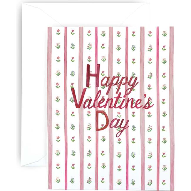 Striped Valentine's Day Greeting Card Set of 3