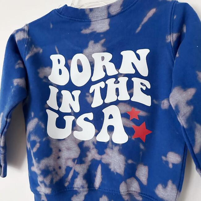 Born In The USA Tie-Dye Toddler Sweatshirt - Sweatshirts - 3