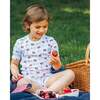 The Organic Short Sleeve Pajama Set, Flags and Fireworks - Pajamas - 2