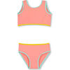 Withney Two-Piece Swimsuit UPF50+, Peach - One Pieces - 1 - thumbnail