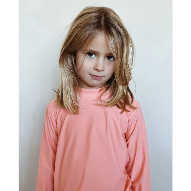 Anti-UV Swim Shirt, Papaya Peach - Rash Guards - 3