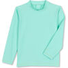 Anti-UV Swim Shirt, Papaya Turquoise - Rash Guards - 1 - thumbnail