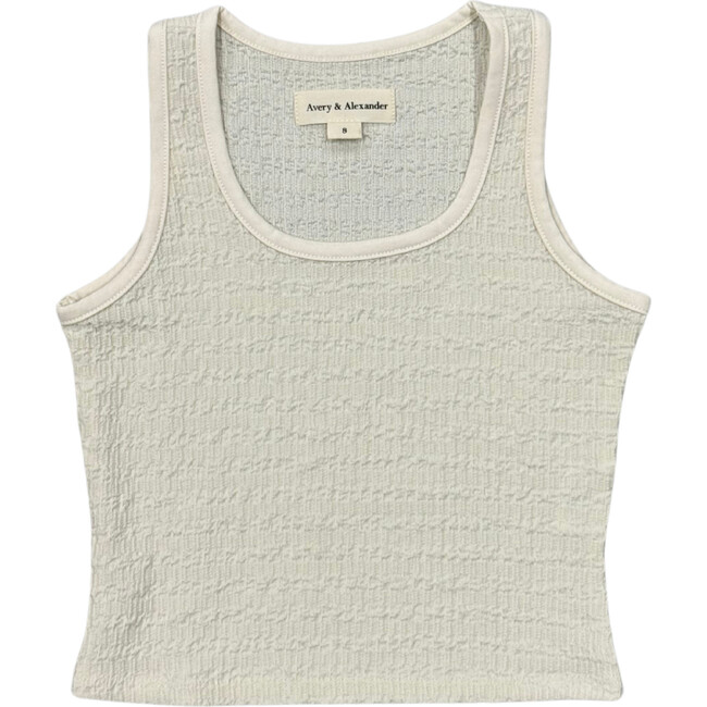 Textured Square Neck Tank Off-White