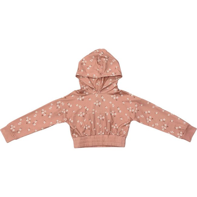Girl's Hoodie Pullover Pink Mini Spaced Floral