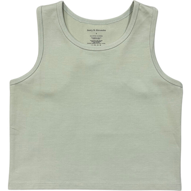 Crop Racerback Tank Desert Sage