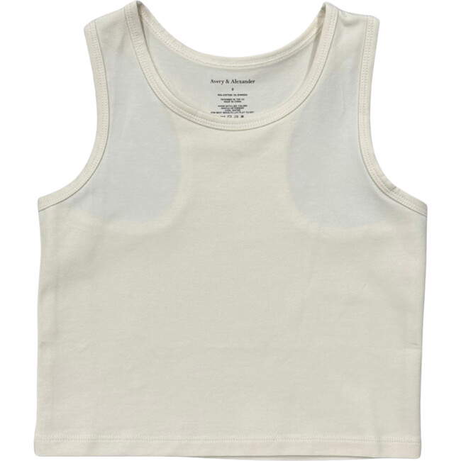 Crop Racerback Tank Off-White