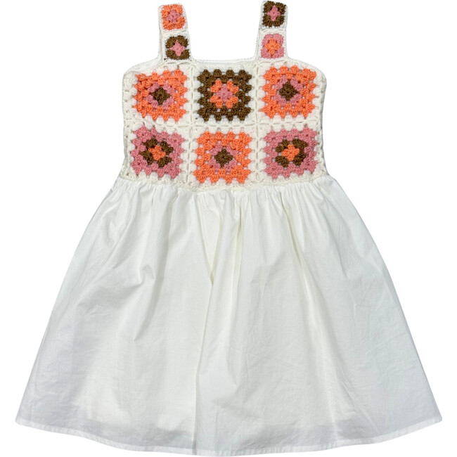 Crochet Twirl Dress Coral