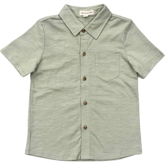 Boy's Collar Button Shirt Desert Sage
