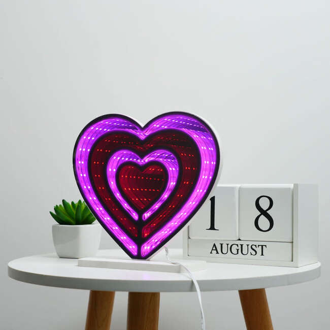 Infinty Neon Mirror Light-Heart - Lighting - 4