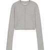 Long Sleeve Tee, Heather Grey Raw - T-Shirts - 1 - thumbnail