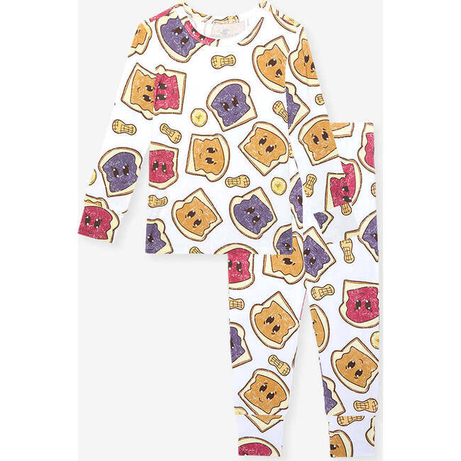 Peanut Butter Jelly Time Classic Pajama Set White