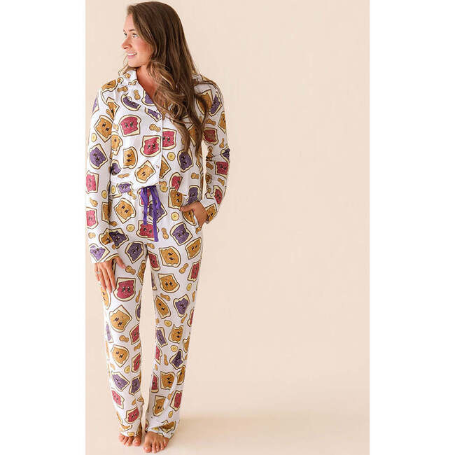Peanut Butter Jelly Time Women's Luxe Pajama Pant Set White