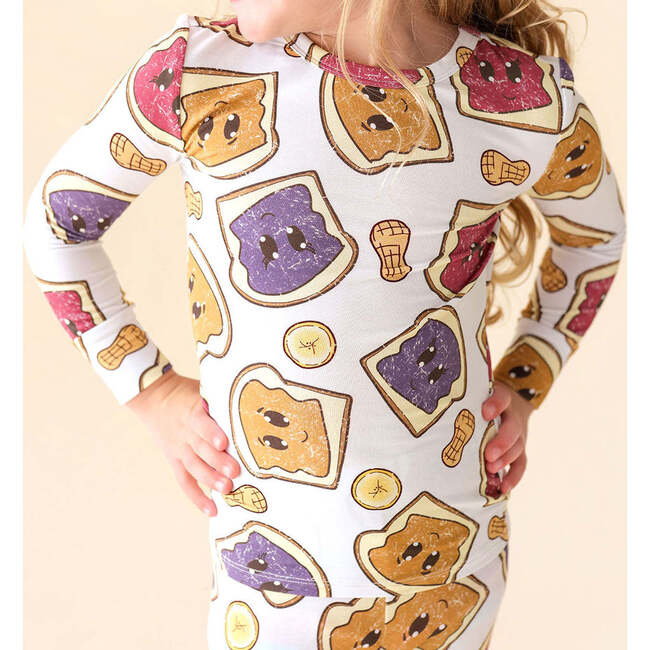 Peanut Butter Jelly Time Classic Pajama Set White