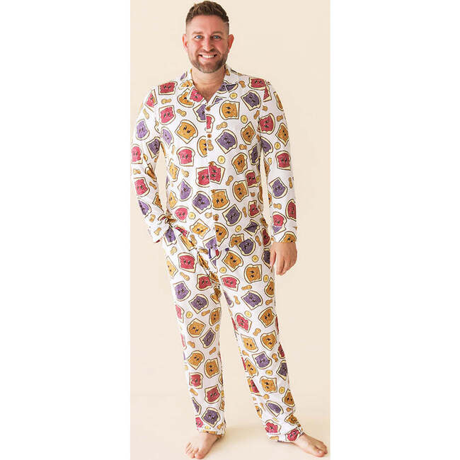 Peanut Butter Jelly Time Men's Luxe Pajama Pant Set White
