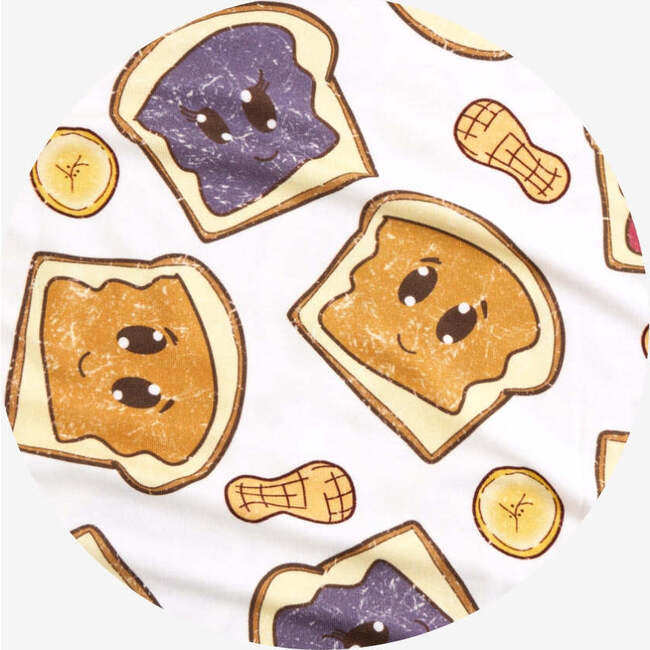 Peanut Butter Jelly Time Ruffled Twirl Bodysuit Dress White - Dresses - 7