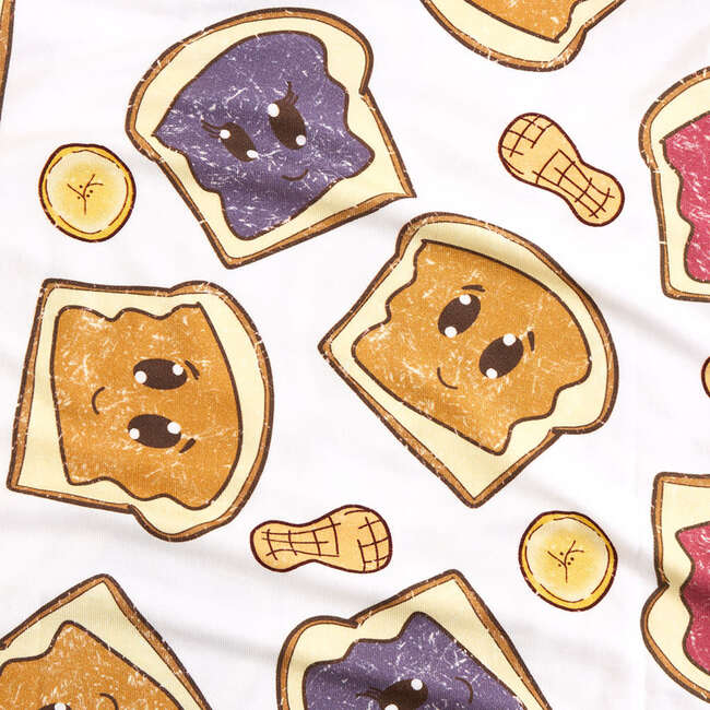 Peanut Butter Jelly Time Classic Pajama Set White - Pajamas - 6