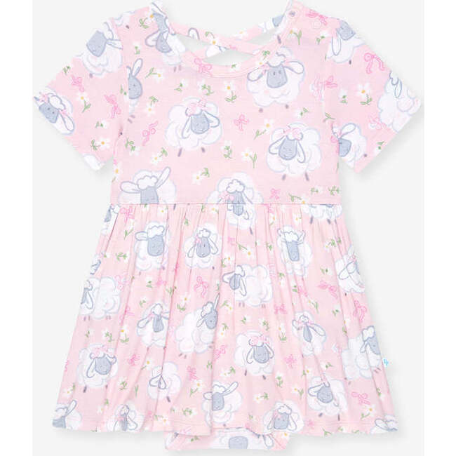 Paula Criss-Cross Twirl Bodysuit Dress Pink