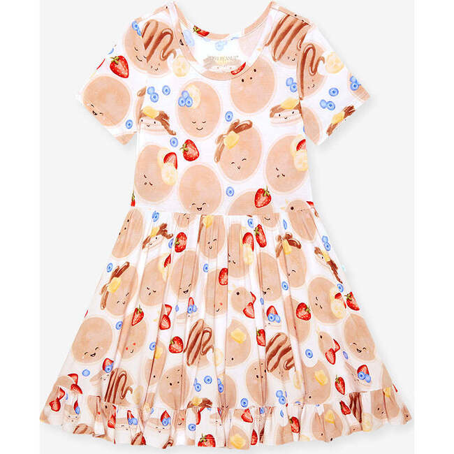 Pancakes Ruffled Twirl Dress White