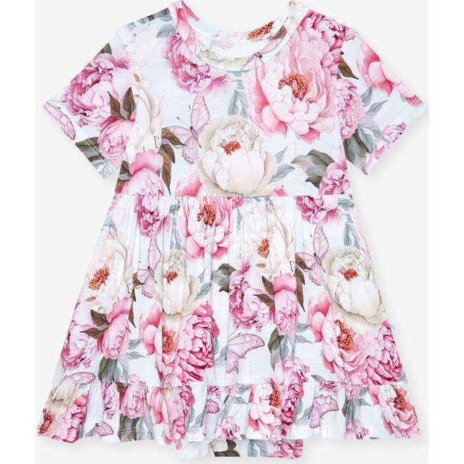 Lucienne Ruffled Twirl Bodysuit Dress Pink