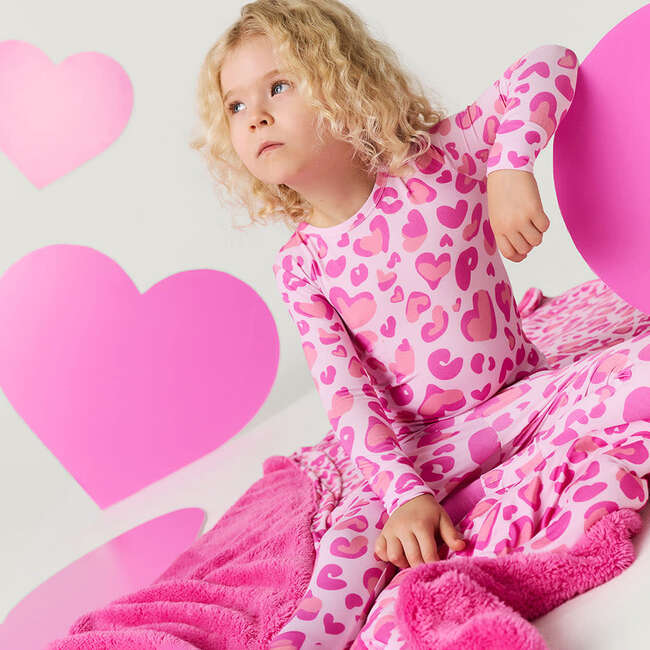 Love Leopard Classic Pajama Set Pink - Pajamas - 3