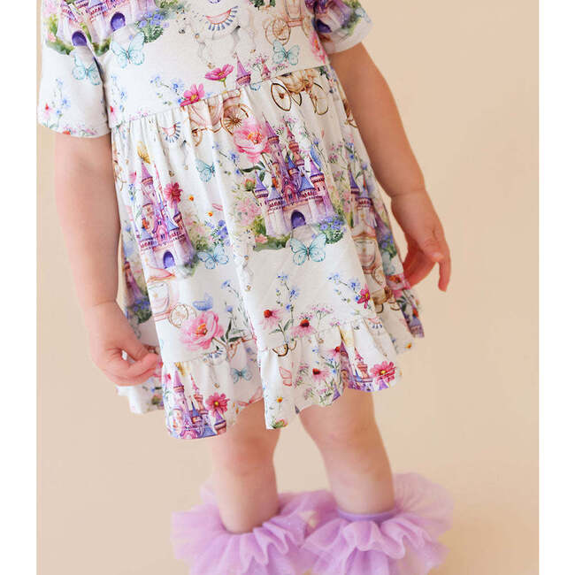 Katrina Ruffled Twirl Bodysuit Dress Pink