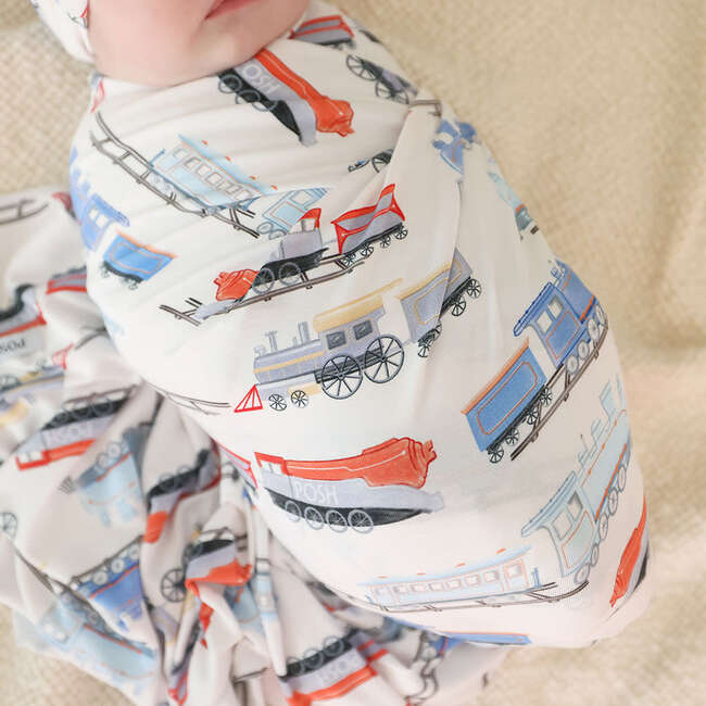 Landon Swaddle Beanie Set Beige