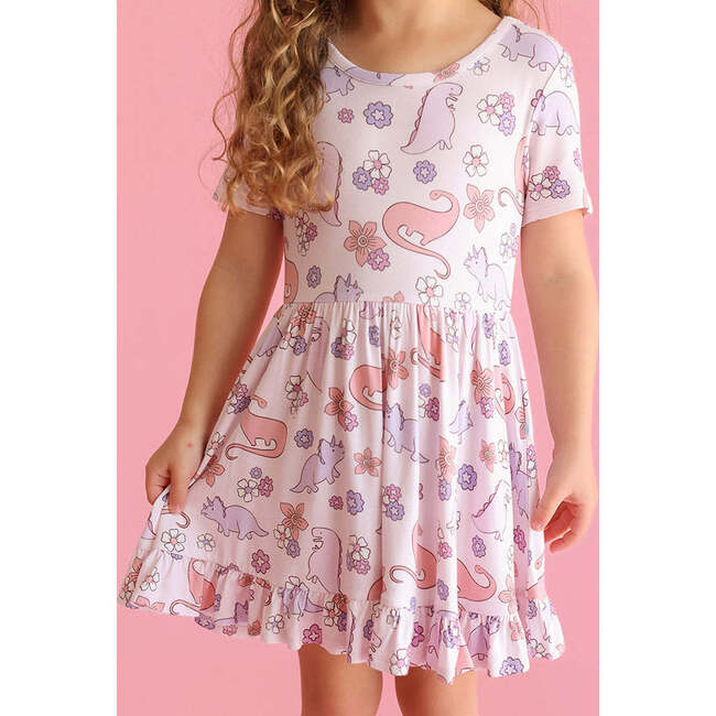 Erica Ruffled Twirl Dress Pink