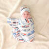 Landon Swaddle Beanie Set Beige - Swaddles - 5