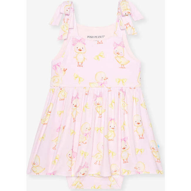 Edwina Bow Babydoll Bodysuit Dress Pink