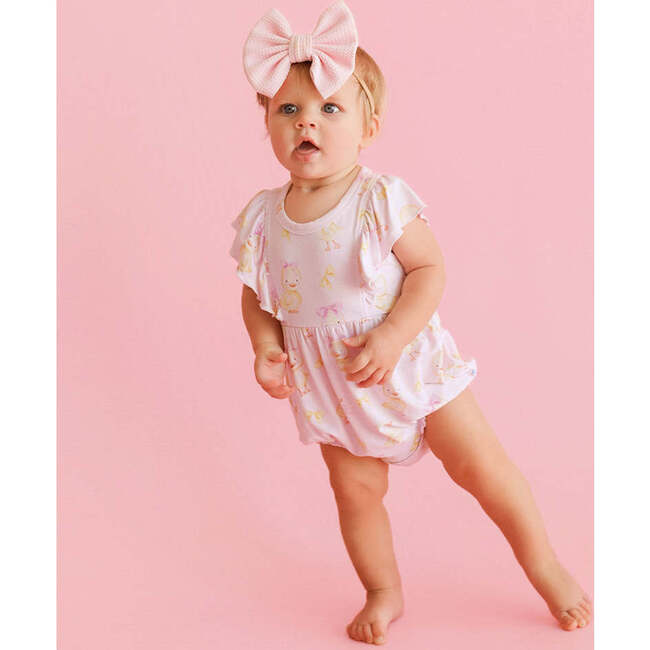 Edwina Bubble Romper Pink