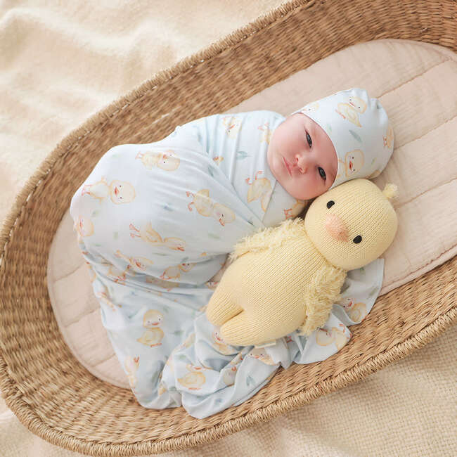 Edwin Swaddle Beanie Set Blue