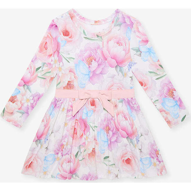 Dominique Bow Twirl Bodysuit Dress Pink