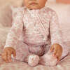 Delaney Footie Ruffled Zippered One Piece Pink - Footie Pajamas - 3