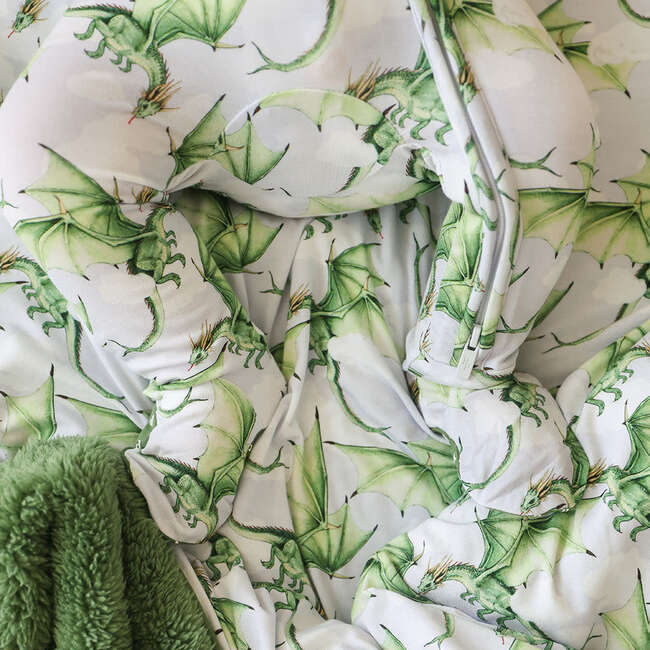 Devlin Footie Zippered One Piece Green - Footie Pajamas - 3