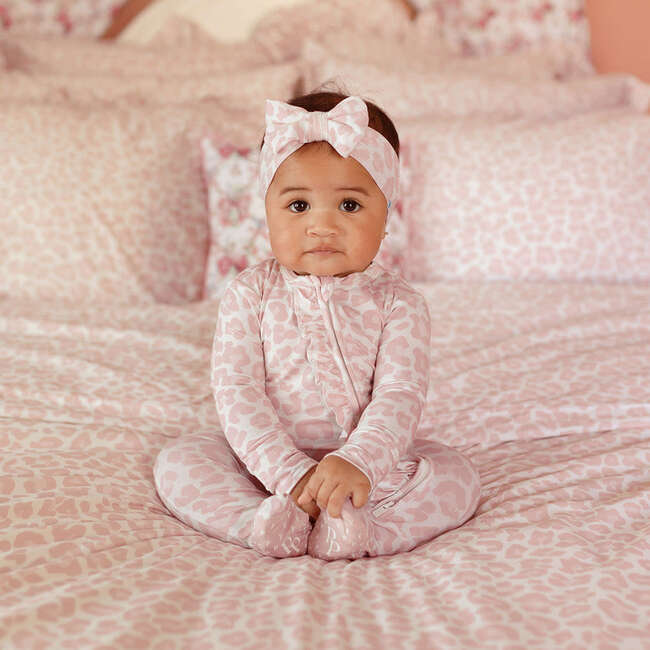 Delaney Footie Ruffled Zippered One Piece Pink - Footie Pajamas - 5