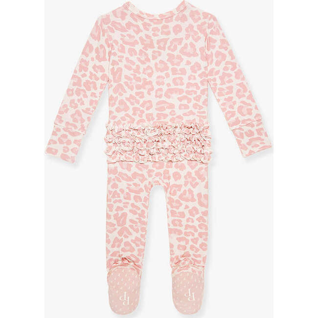 Delaney Footie Ruffled Zippered One Piece Pink - Footie Pajamas - 6