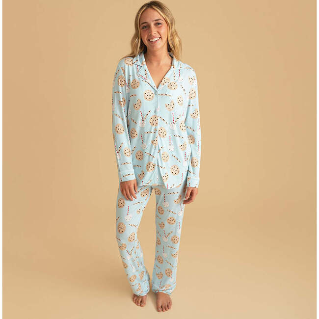 Chocolate Chip Cookies Women's Luxe Pajama Pant Set Blue