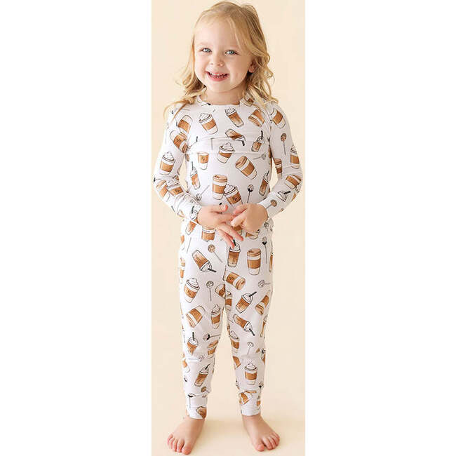 Coffee Classic Pajama Set White