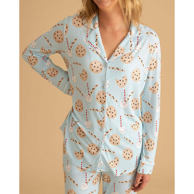 Chocolate Chip Cookies Women's Luxe Pajama Pant Set Blue