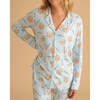 Chocolate Chip Cookies Women's Luxe Pajama Pant Set Blue - Pajamas - 2