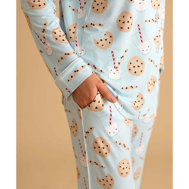 Chocolate Chip Cookies Women's Luxe Pajama Pant Set Blue - Pajamas - 3