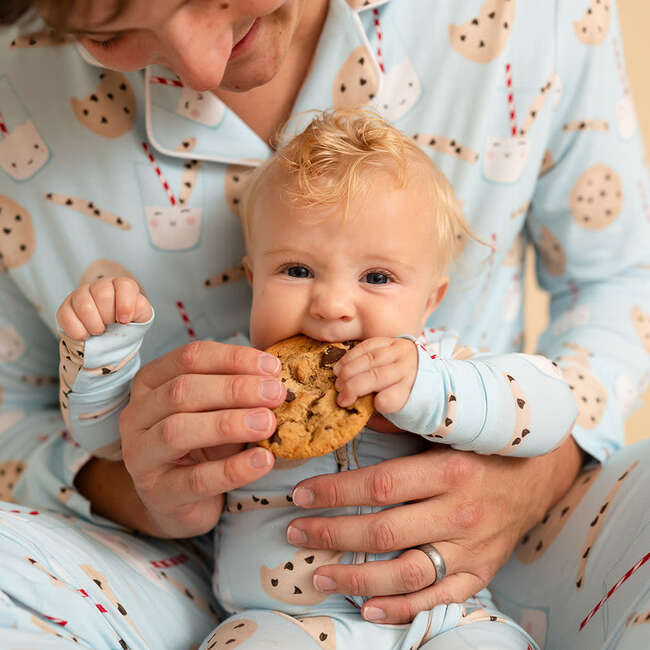 Chocolate Chip Cookies Men's Luxe Pajama Pant Set Blue - Pajamas - 3