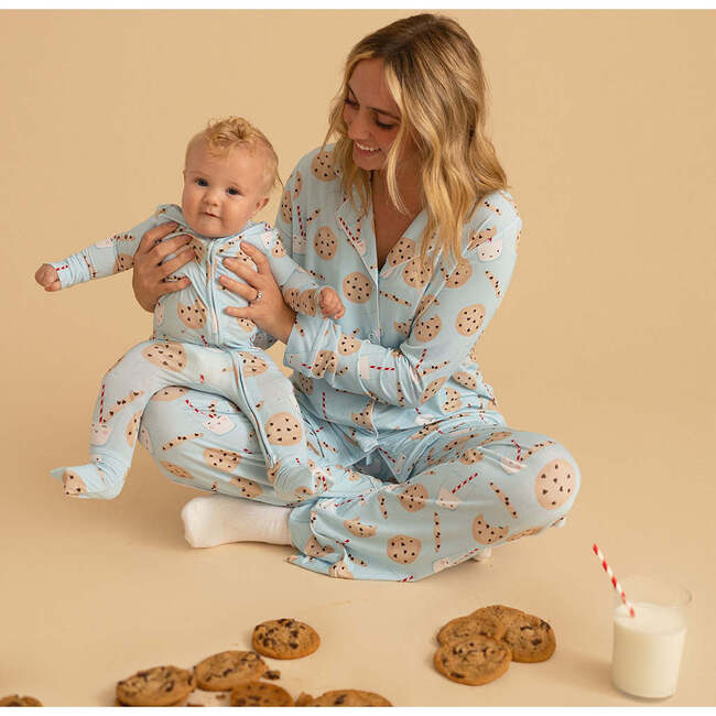 Chocolate Chip Cookies Women's Luxe Pajama Pant Set Blue - Pajamas - 4