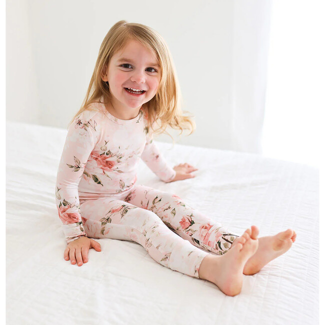 Big Kids Classic Pajama Set, Vintage Pink Rose